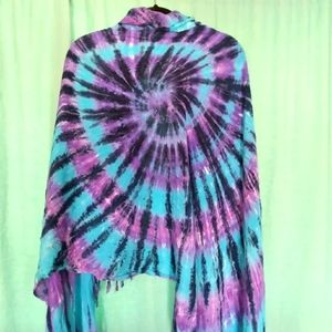Spiral tiedye scarf/shawl
